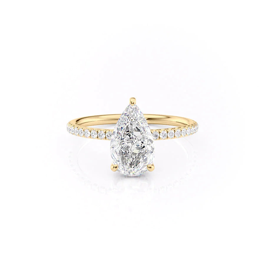 Pear Yellow Gold 14K The Low Profile Kamellie, Pear Yellow Gold 18K The Low Profile Kamellie