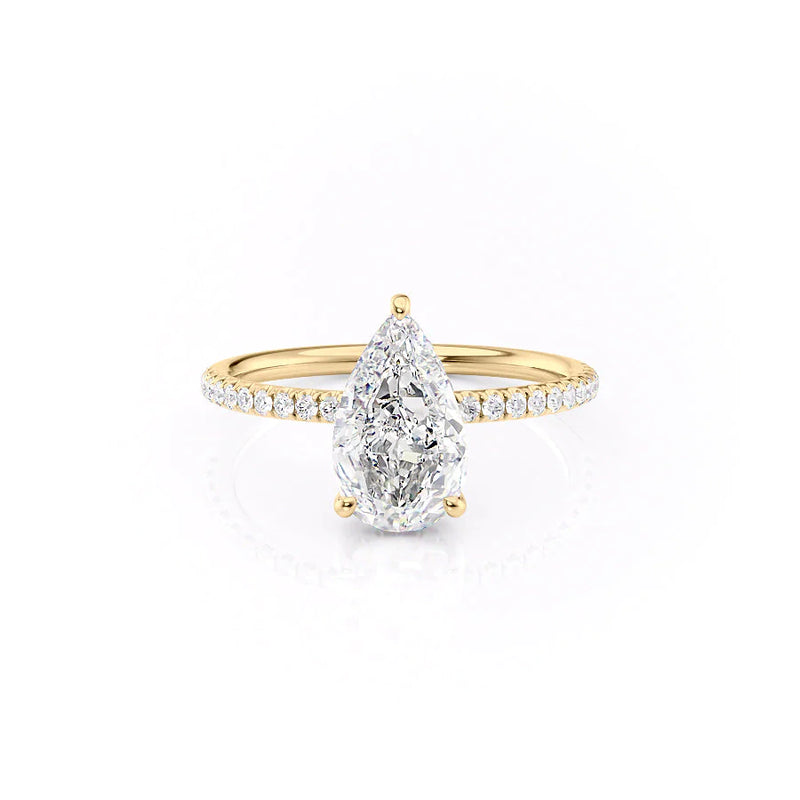 Pear Yellow Gold 14K The Low Profile Kamellie, Pear Yellow Gold 18K The Low Profile Kamellie