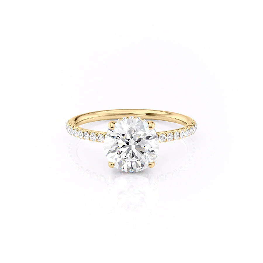 Round Yellow Gold 14K The Low Profile Kamellie, Round Yellow Gold 18K The Low Profile Kamellie