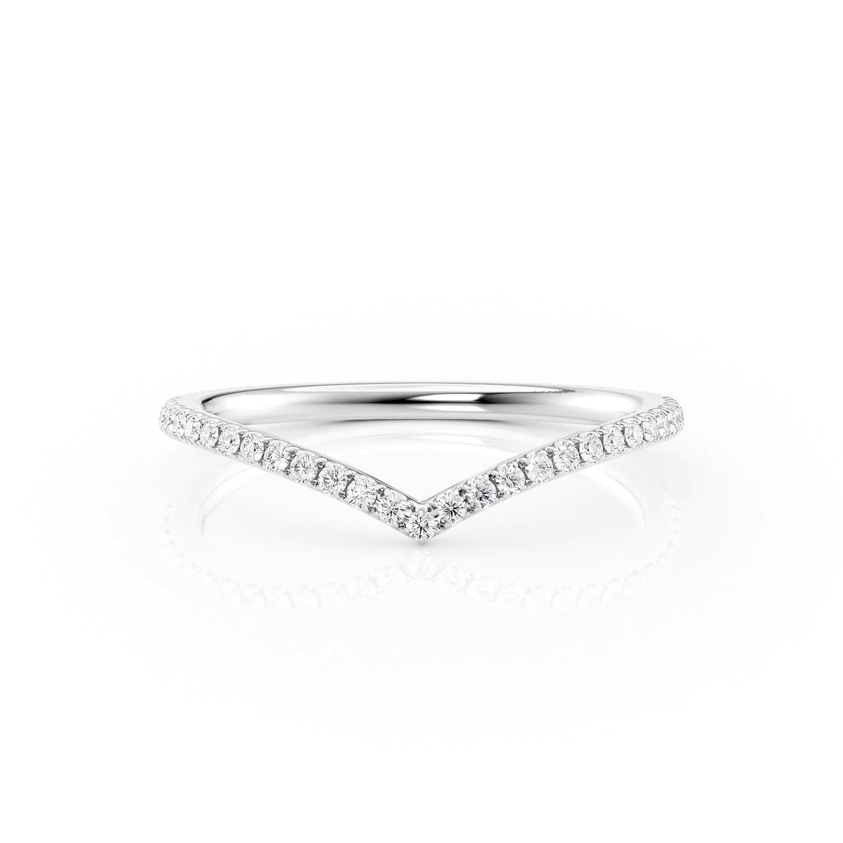 14k White Gold 1.5mm Chevron Helen 18k White Gold 1.5mm Chevron Helen