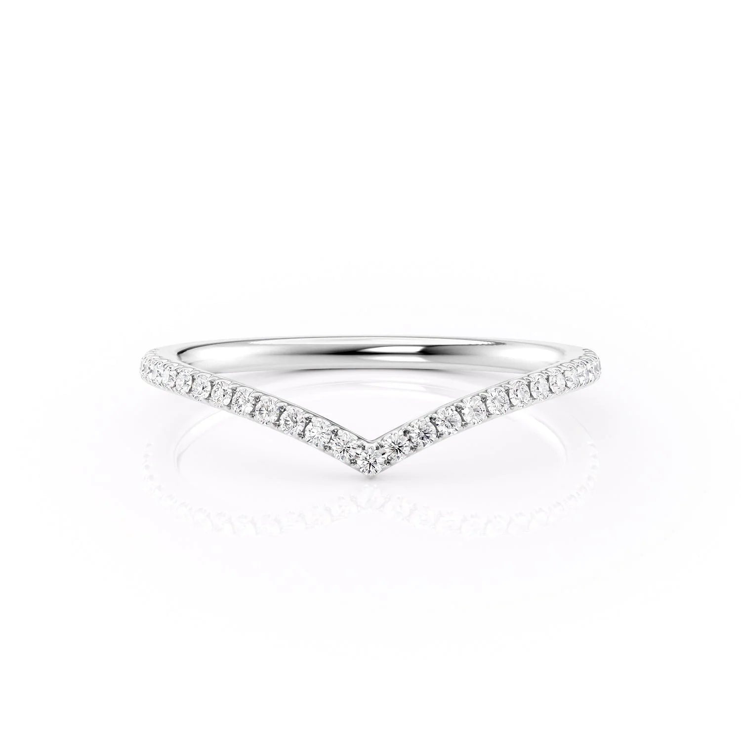 14k White Gold 1.5mm Chevron Helen 18k White Gold 1.5mm Chevron Helen