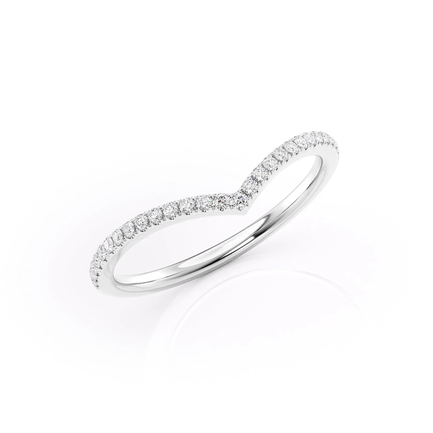 14k White Gold 1.5mm Chevron Helen 18k White Gold 1.5mm Chevron Helen