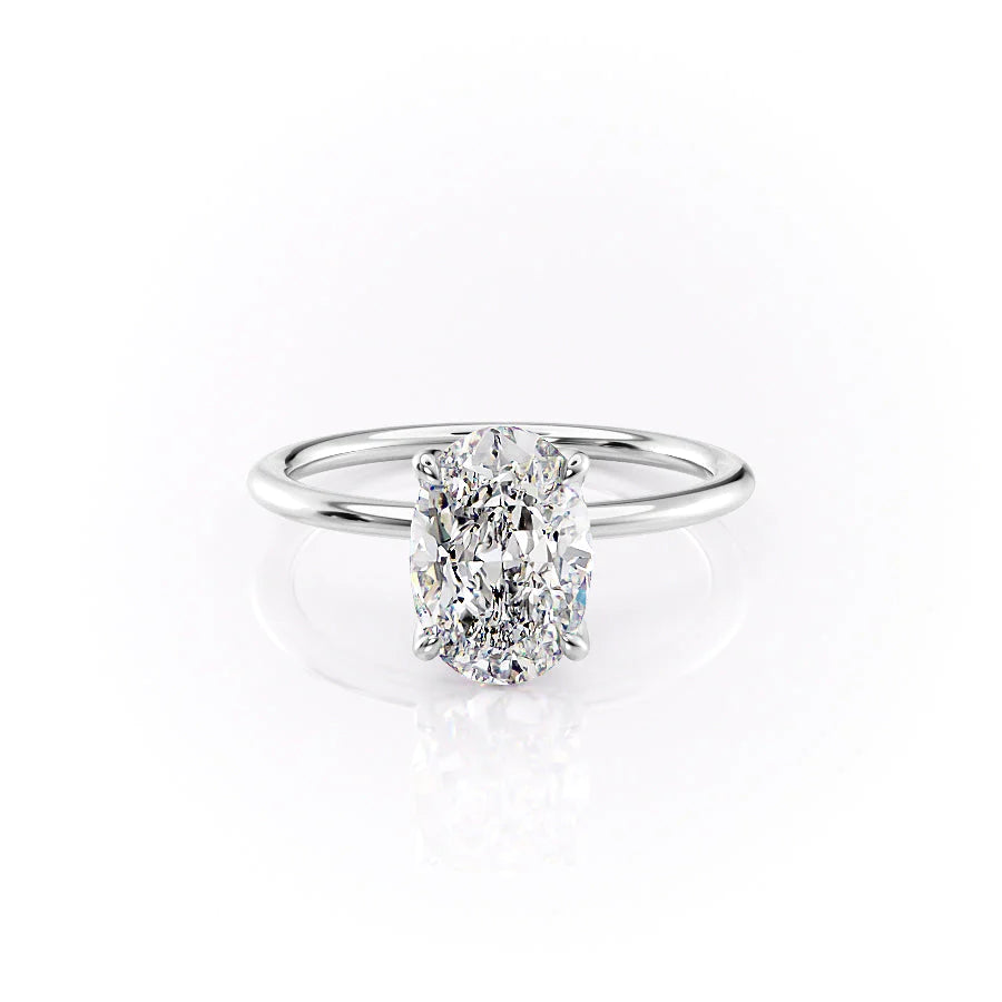 2.05 Ct Round Bezel Set Diamond Engagement Ring 14K & Platinum VS2 – Ashton  Taylor Diamonds