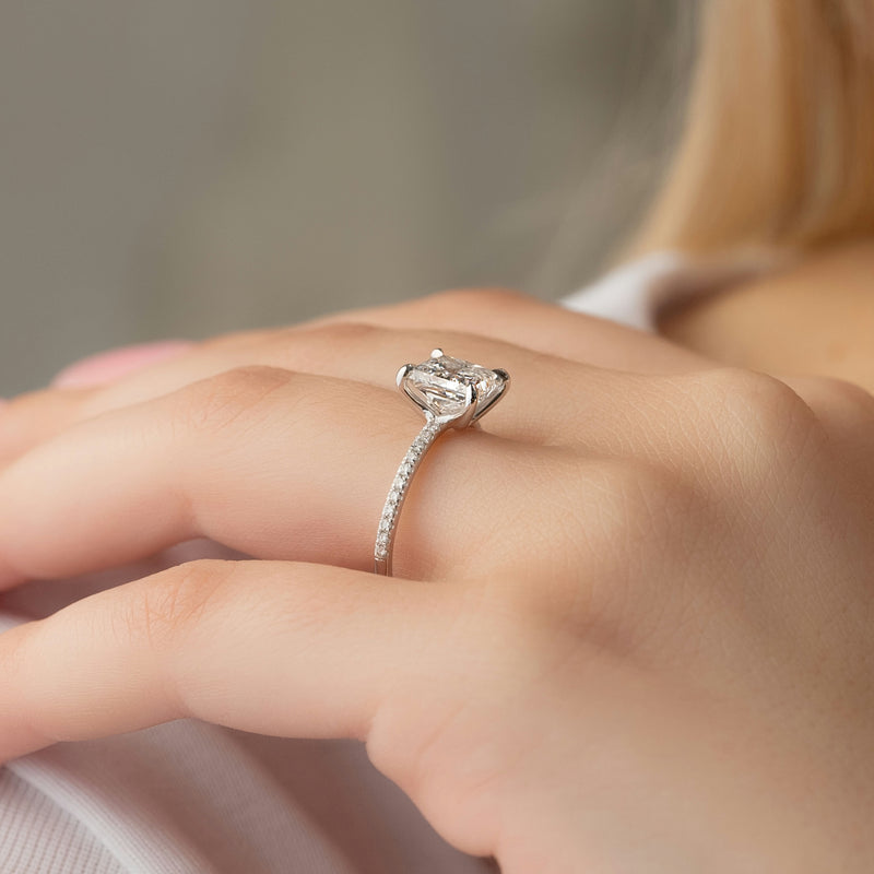 The Pave Ashley - Engagement Ring Made in White Gold