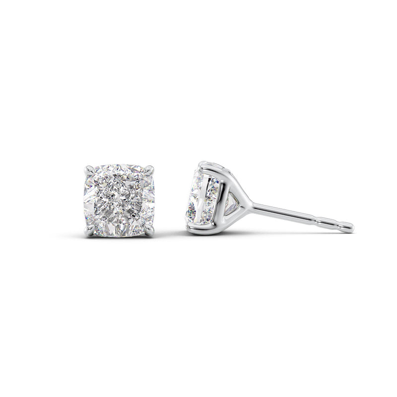 Stud Earrings 5ct WG CU