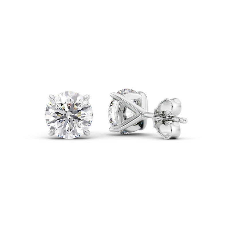 Stud Earrings 2ct WG R