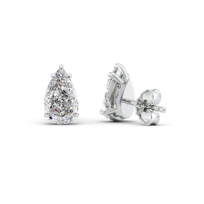 Basket Stud Earrings 2ct WG PS