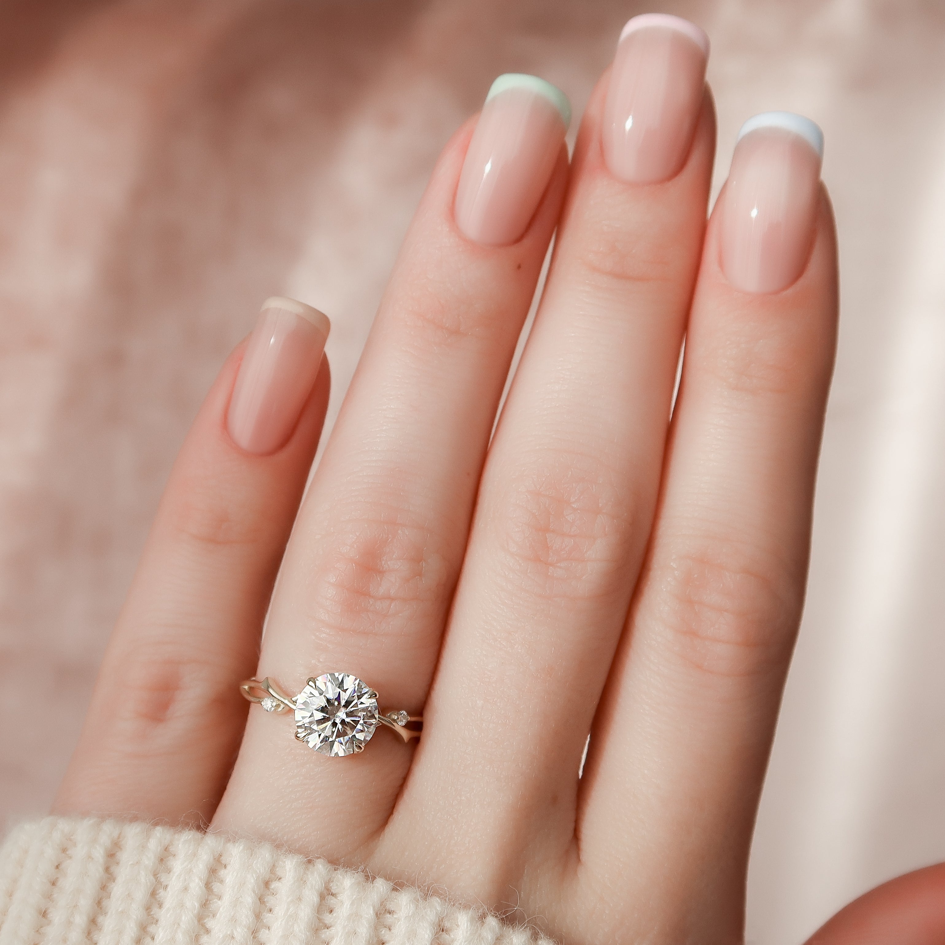 1 Carat | IGI Certified Round Shape Lab Grown Diamond Engagement Ring For  Women | 14K Rose Gold | Lab Created Malissa Solitaire Diamond Engagement  Ring | FG-VS1-VS2 Quality - Walmart.com