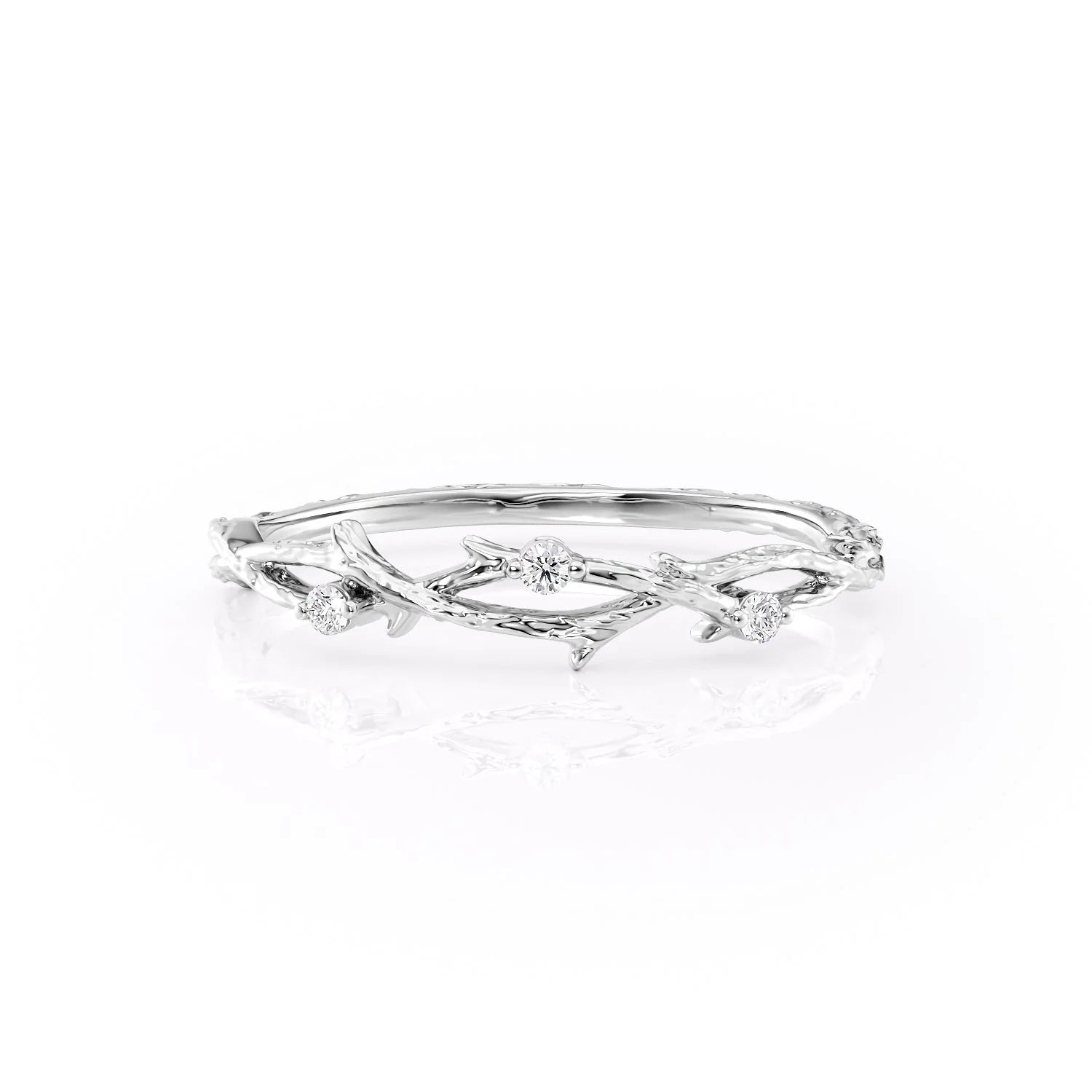 14k White Gold The Textured Twig 18k White Gold The Textured Twig