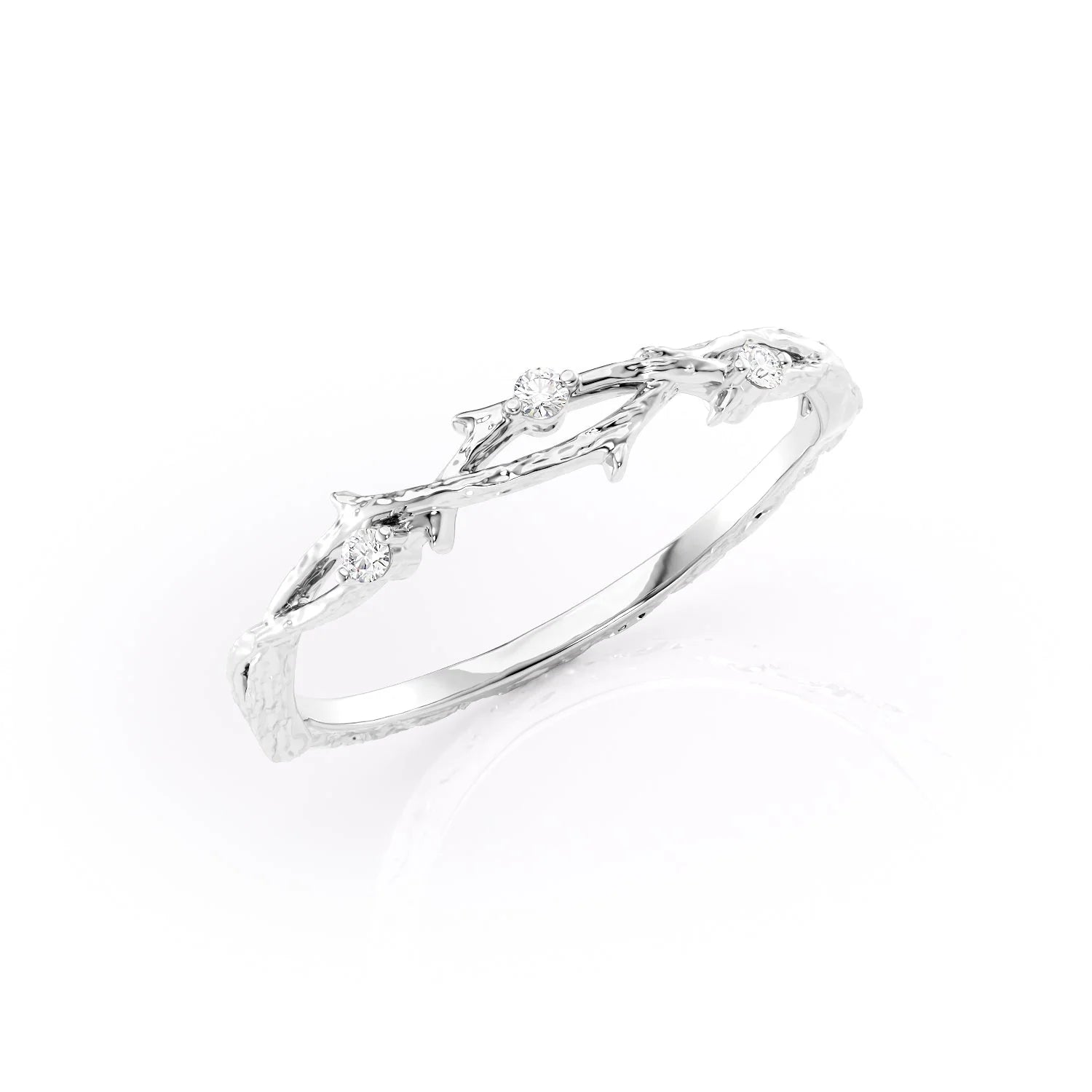 14k White Gold The Textured Twig 18k White Gold The Textured Twig