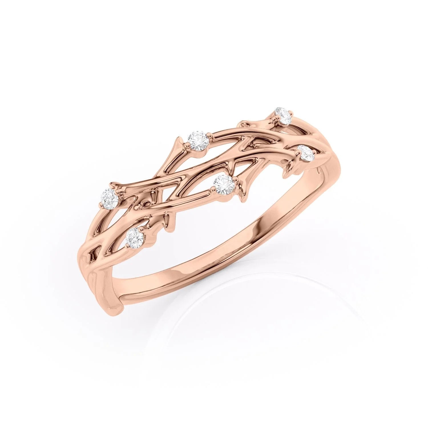 14k Rose Gold The Double Twig 18k Rose Gold The Double Twig