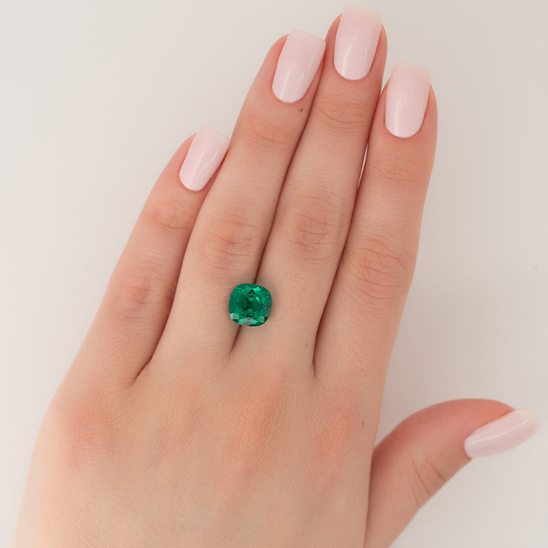 5Ct Cushion Cut Lab Created Emerald