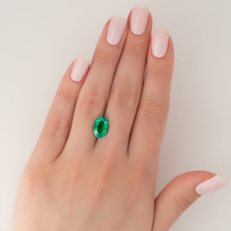 4Ct Oval Cut Lab Created Emerald