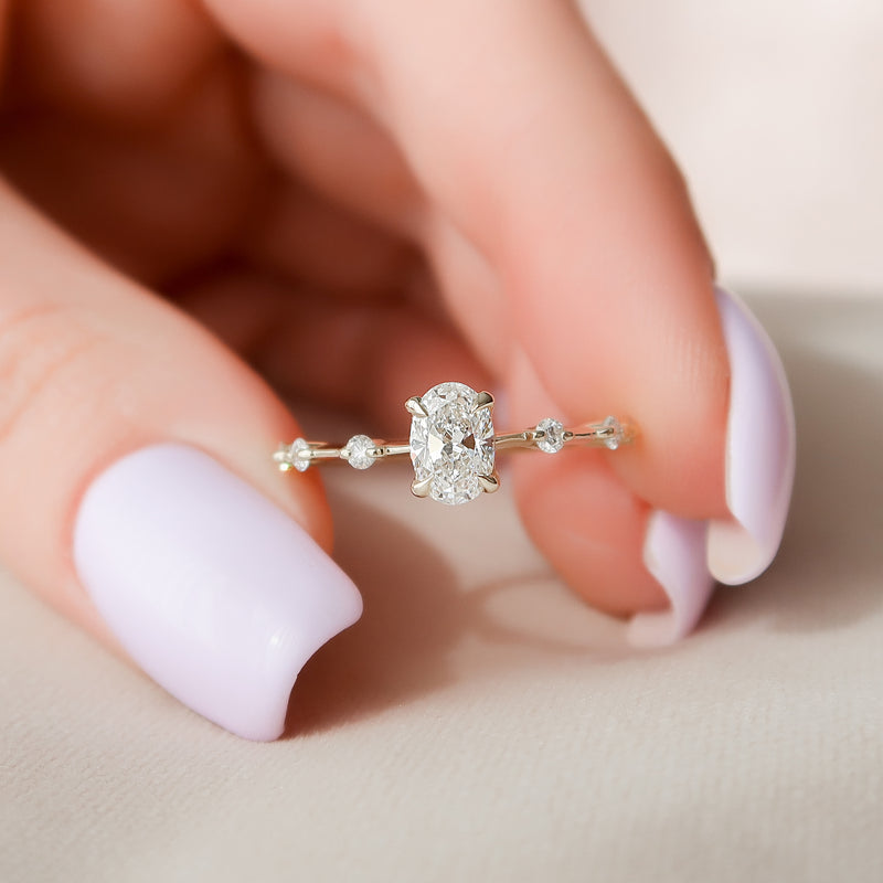 Dainty Diamond And Sapphire 18ct Gold Trilogy Ring By Caroline Brook |  notonthehighstreet.com