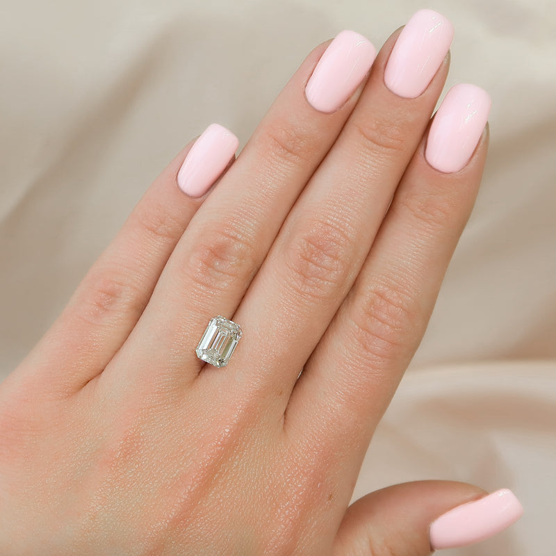 2.5 carat emerald cut moissanite engagement ring, bezel set engagement ring,  taylor ring – J Hollywood Designs