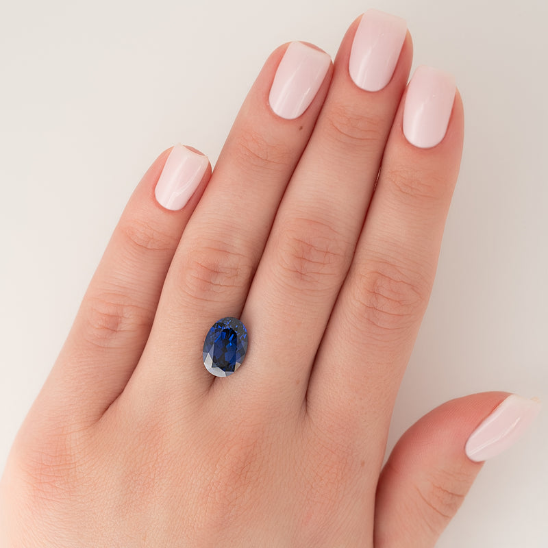 4.5Ct Oval Cut Lab Created Sapphire