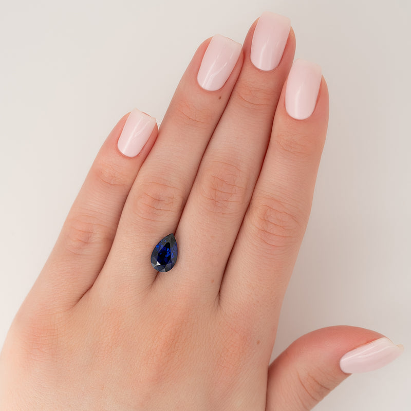 3Ct Pear Cut Lab Created Sapphire