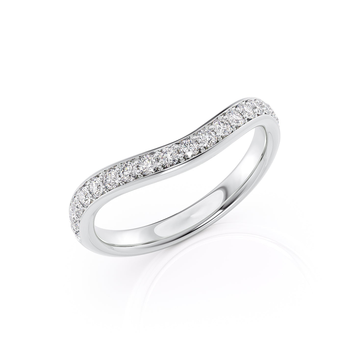 14k White Gold Pave 3MM The Pave Berta 18k White Gold Pave 3MM The Pave Berta