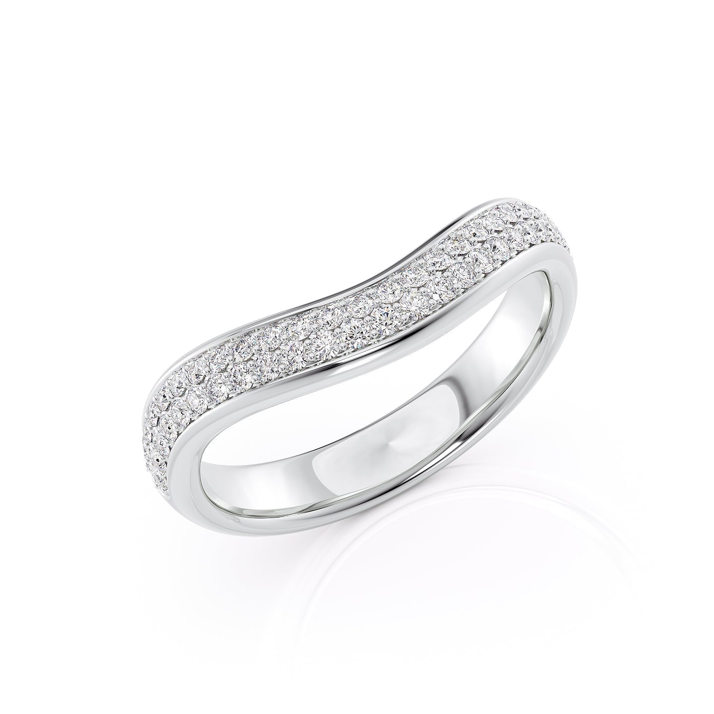 14k White Gold Pave 4MM The Pave Berta 18k White Gold Pave 4MM The Pave Berta