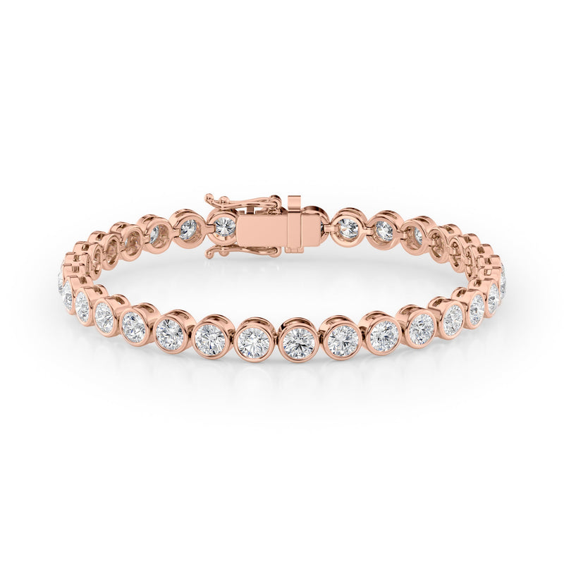 Bezel Tennis Bracelet 8.5tcw RG