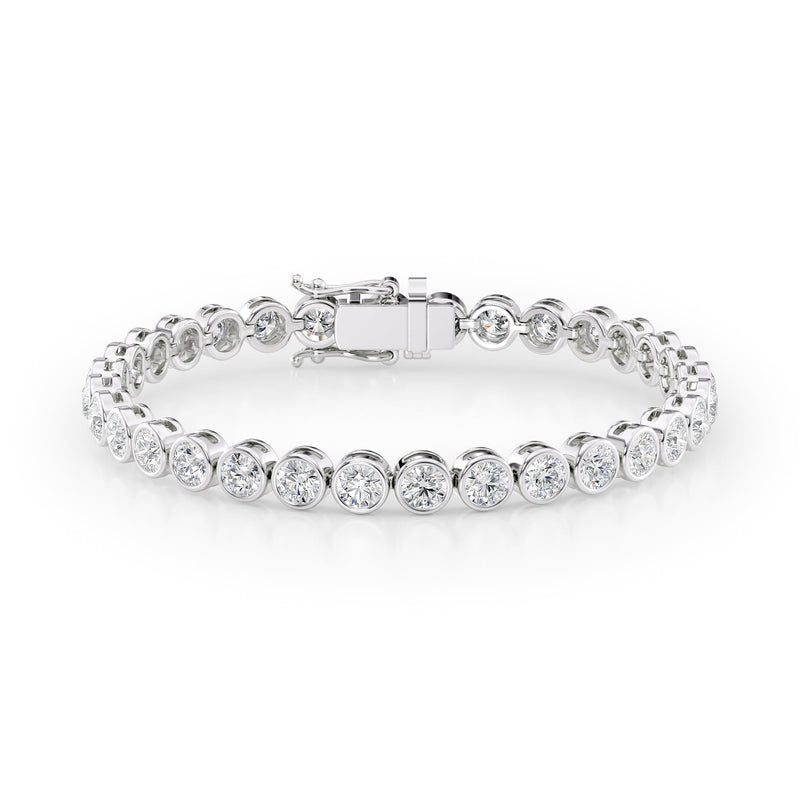 Bezel Tennis Bracelet 8.5tcw WG