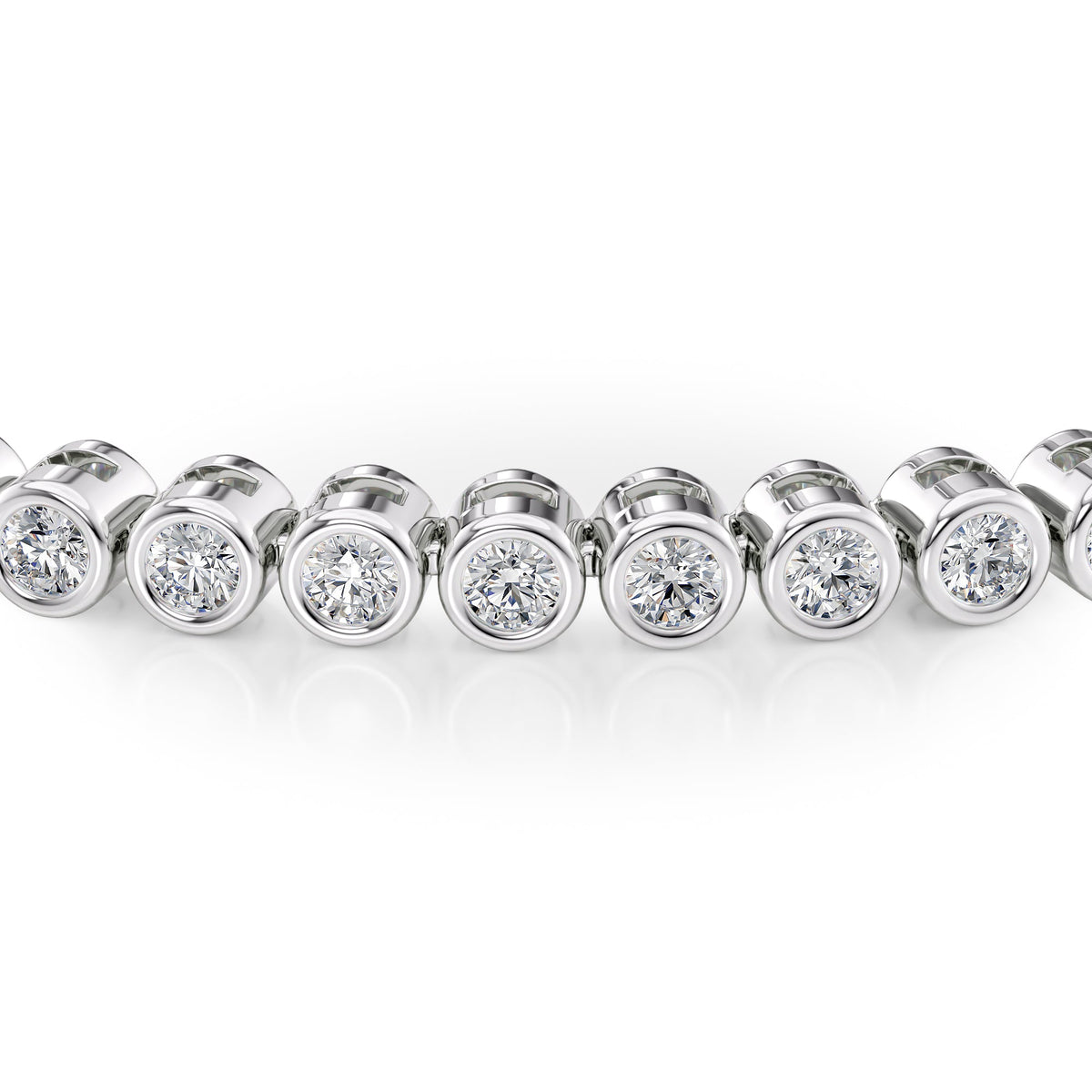 Bezel Tennis Bracelet 1.5tcw WG