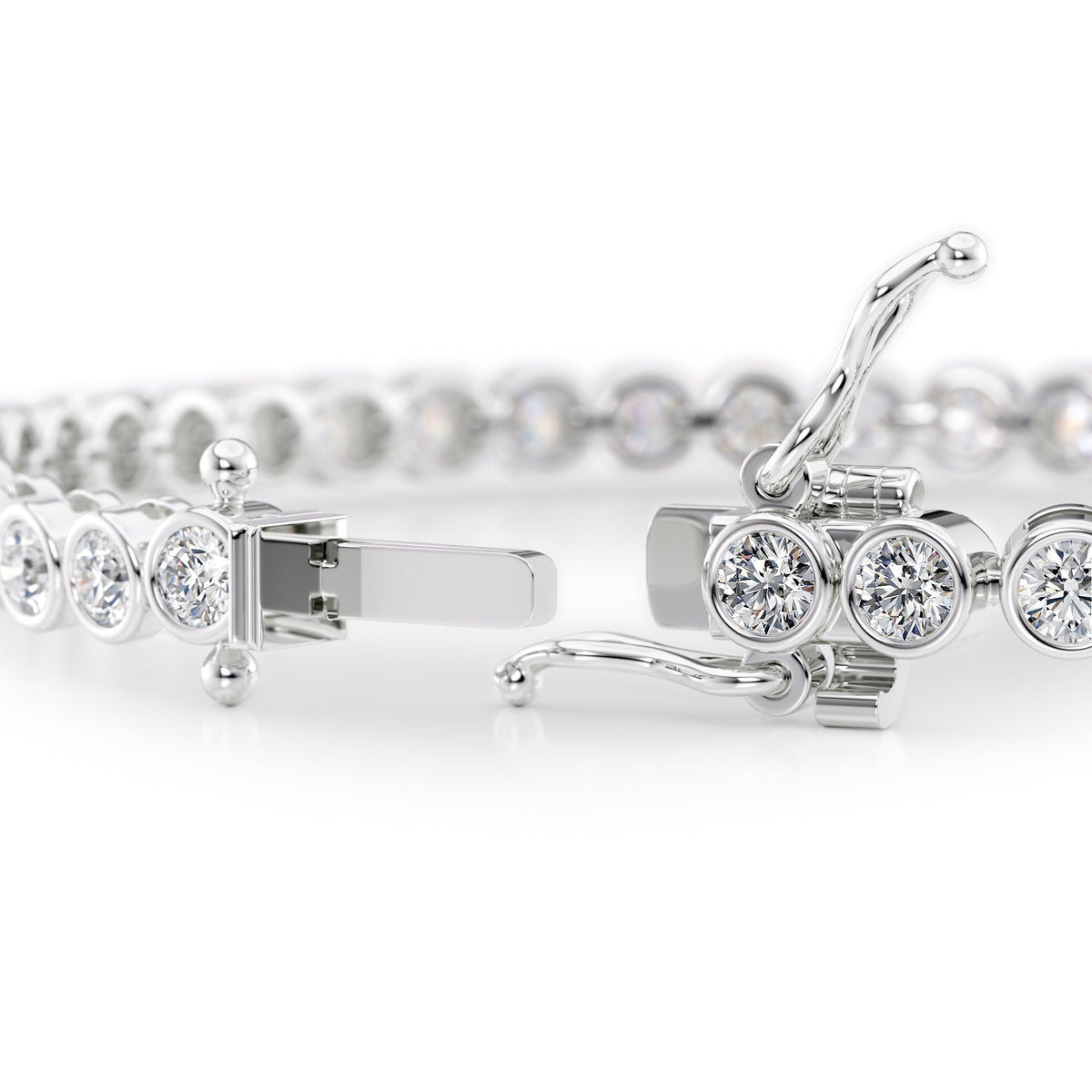 Bezel Tennis Bracelet 4.0tcw WG