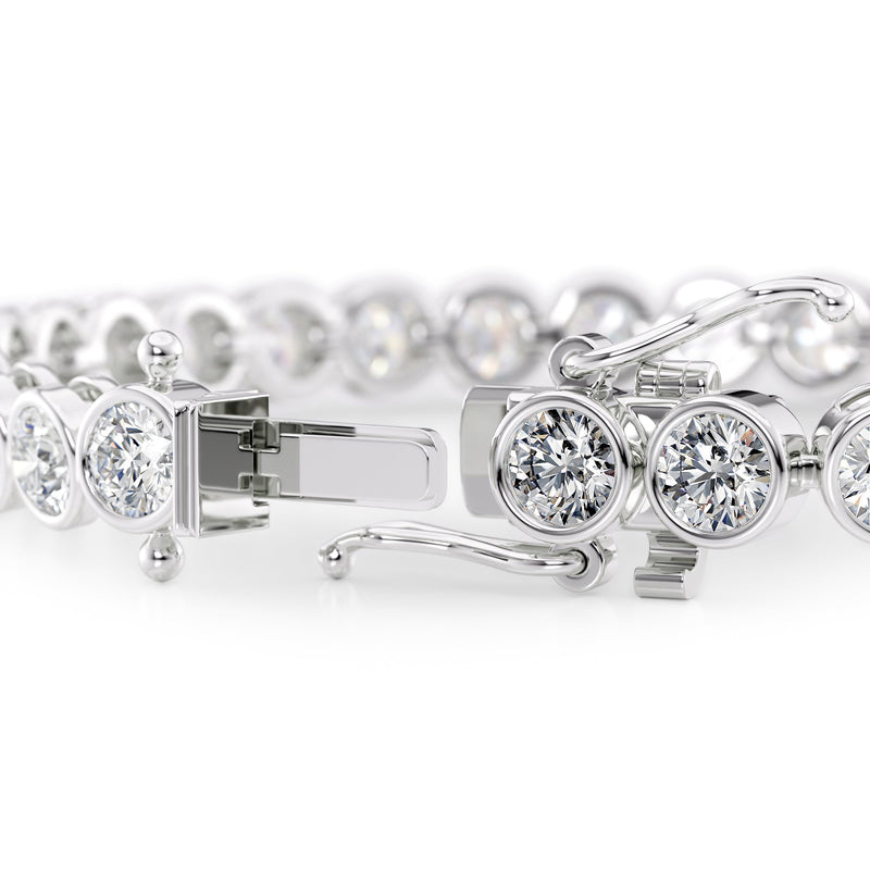 Bezel Tennis Bracelet 8.5tcw WG