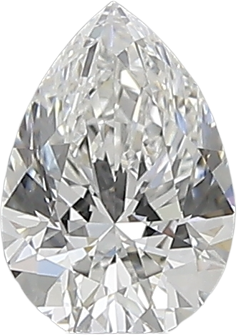 0.5 Carat E VVS1 Pear Natural Diamond