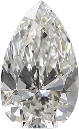 0.5 Carat H SI1 Pear Natural Diamond