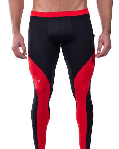 black and red leggings
