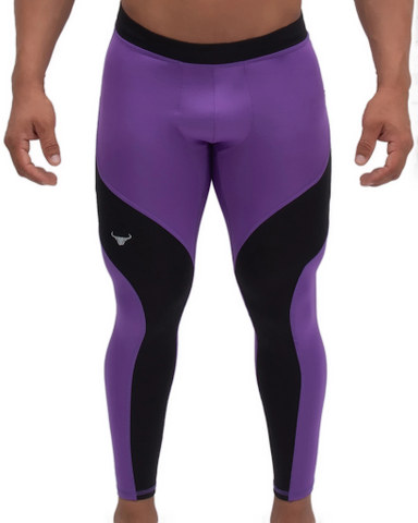 purple and black leggings