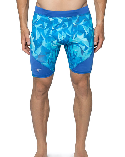 Ambition Solid Men Blue Compression Shorts - Buy Ambition Solid Men Blue  Compression Shorts Online at Best Prices in India