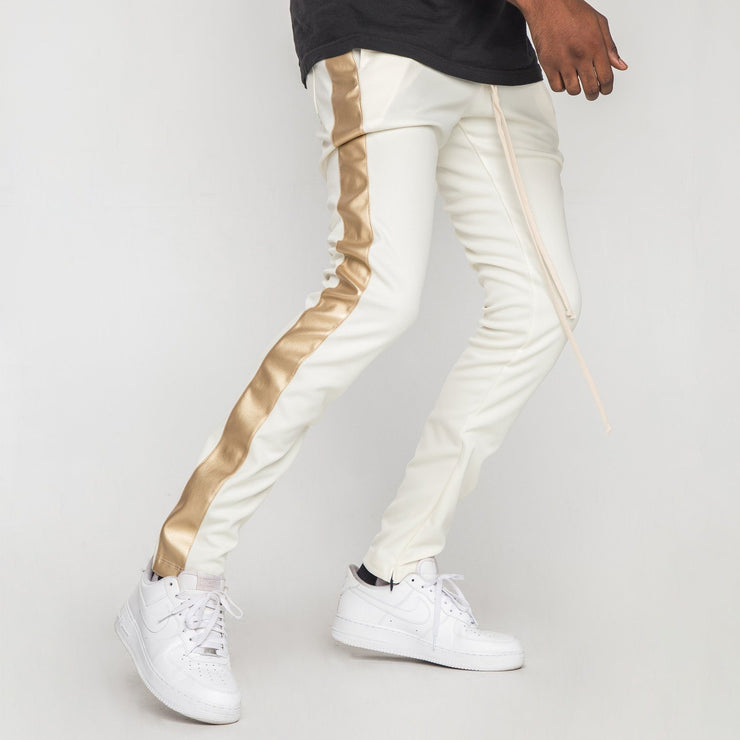 gold metallic joggers