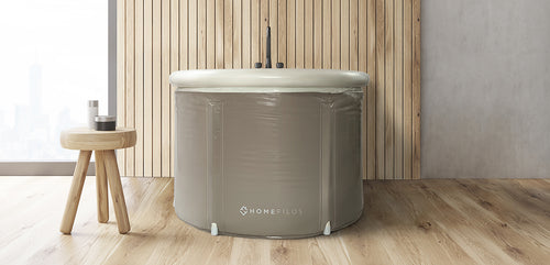 Homefilos Portable Bathtub Japanese Soaking Bath Tub For