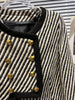 HIGH STREET 2023 Designer Jacket Women's Double Row Retro Metal Button Twill Woolen Jacket
