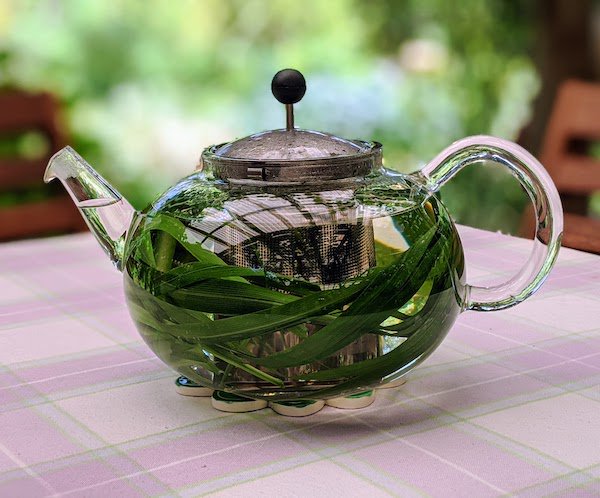 lemongrass tea in traditional tea pot