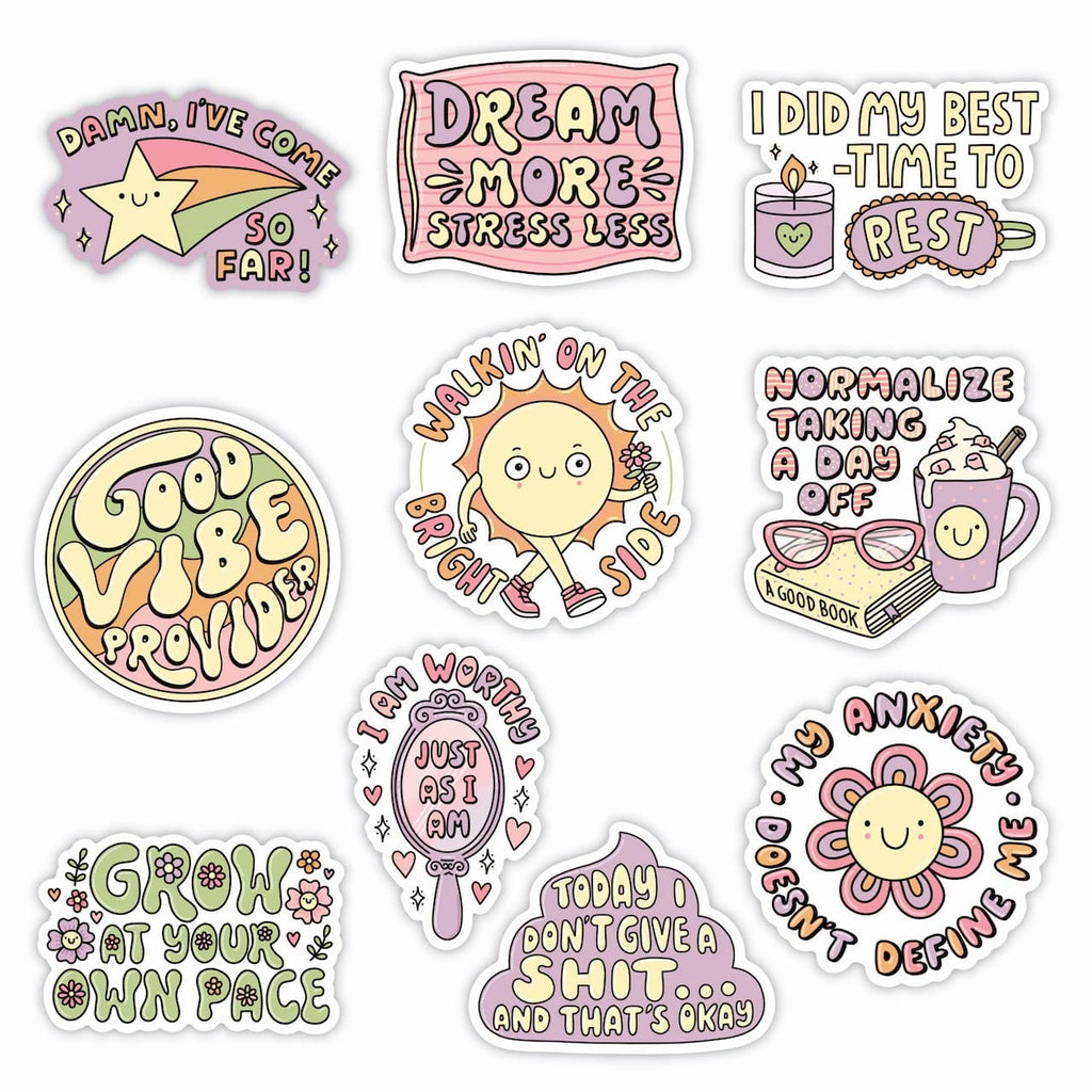 Mental Health Stickers - 10 Pack – Big Moods