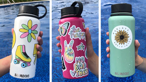 Water Bottle Multi Color Aesthetic Sticker – Big Moods