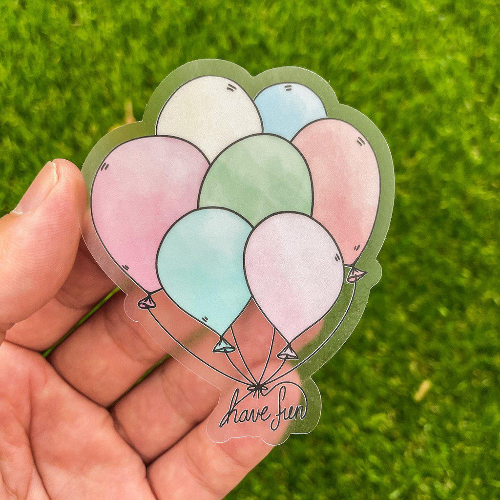 Vinyl Weatherproof Hot Air Balloon Stickers