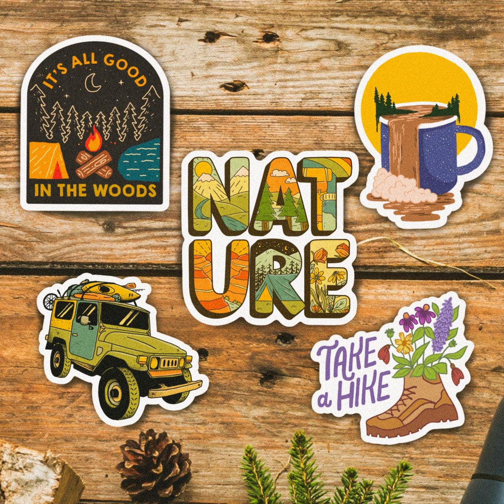 Big Moods Nature and Outdoors Sticker Pack 10pc