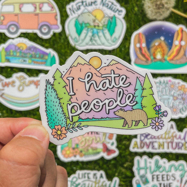 I Hate People Nature Sticker – Big Moods