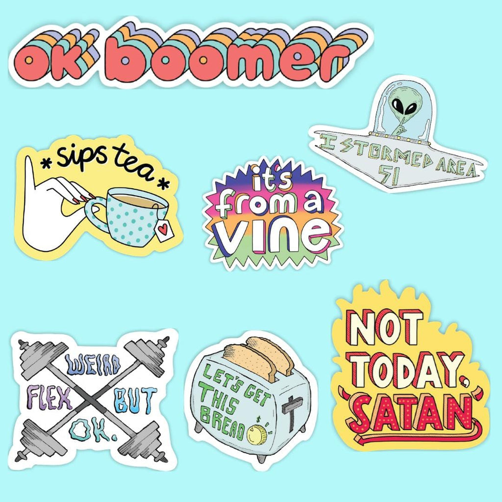  Meme  sticker  7 pack Big Moods