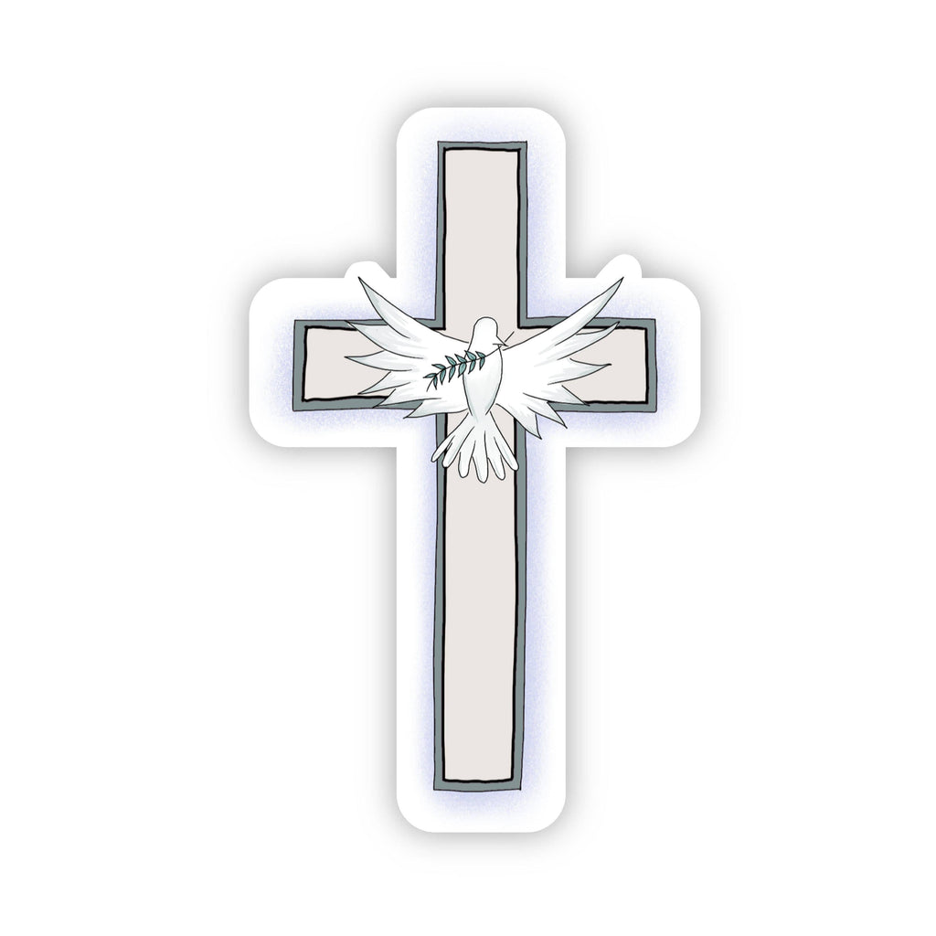 dove cross faith sticker waterproof weatherproof