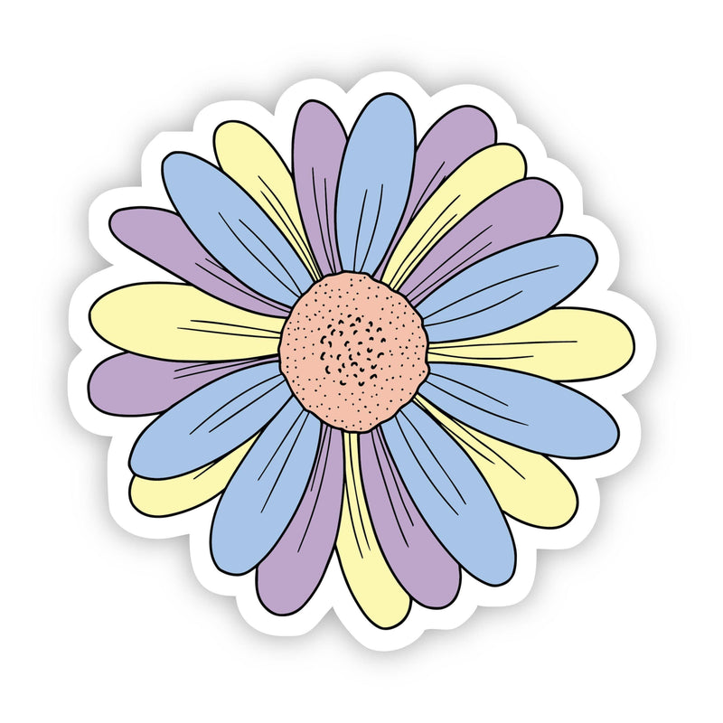 Multicolor Daisy Aesthetic Sticker Big Moods