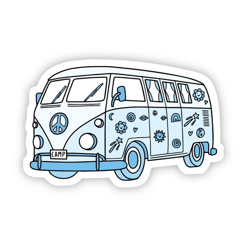 Blue Hippie Aesthetic Sticker Big Moods