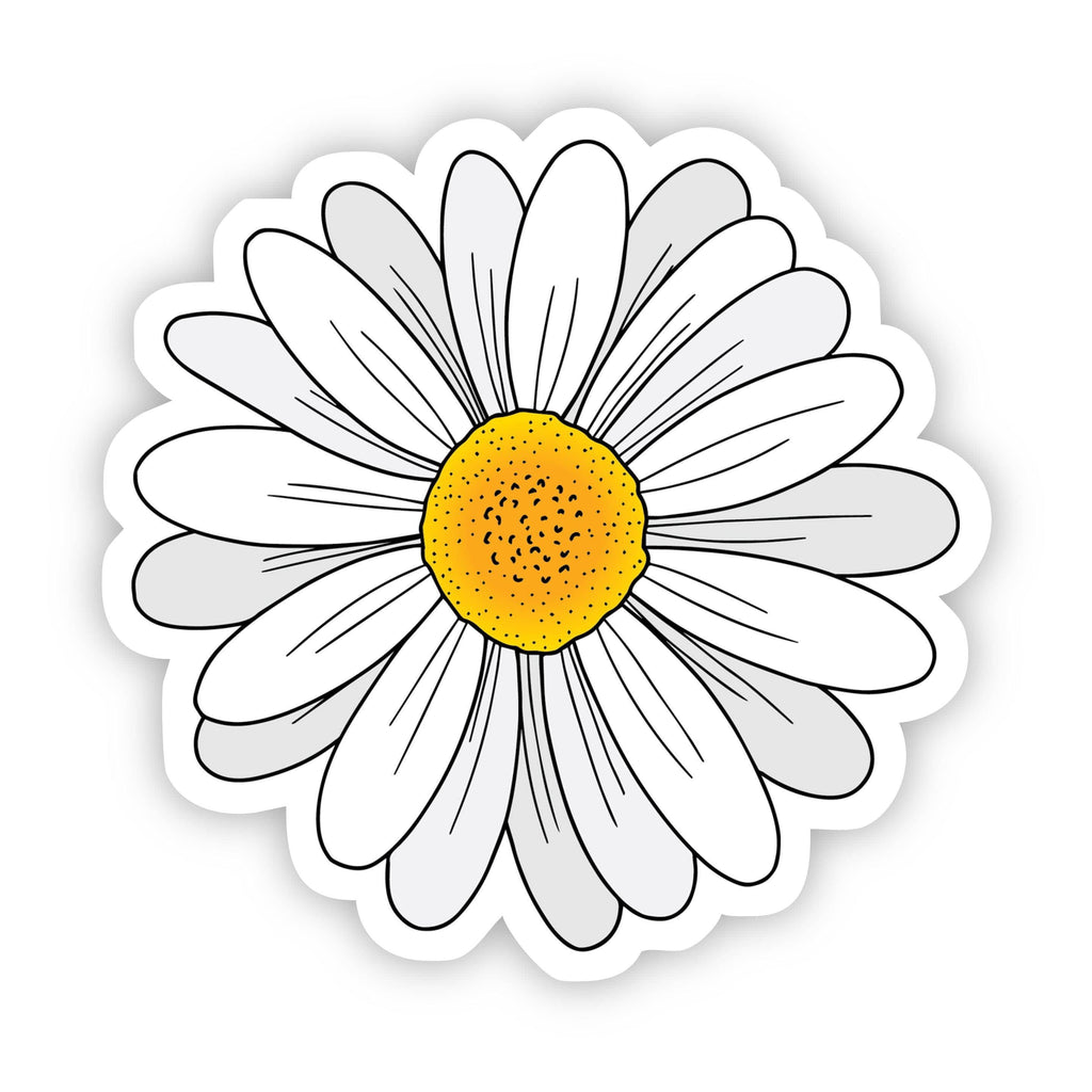 Smiley Daisy Sticker – Golden Hour Press Co.