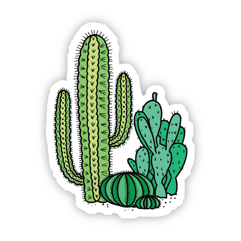 Green Cacti Aesthetic Sticker Big Moods