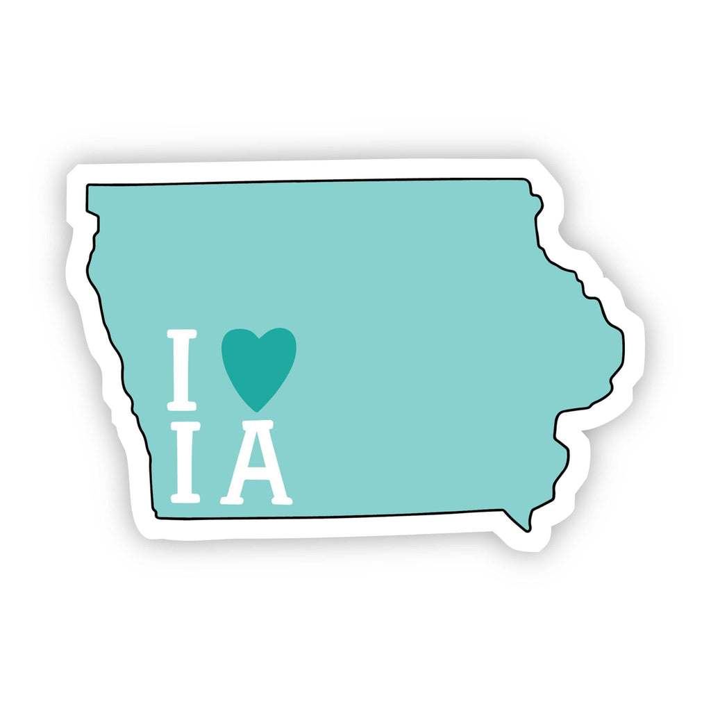 Heart in Iowa IA Sticker,All-Weather Premium Vinyl Sticker,Sticky