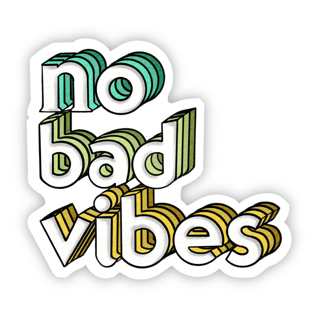 No Bad Vibes Pink Aesthetic Sticker – Big Moods